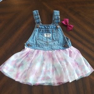 💜💙Floral oshkosh jumper